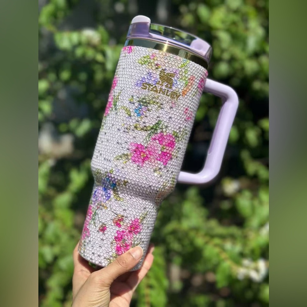 Stanley Love Shack Fancy  Rhinestone Floral 40oz Tumbler